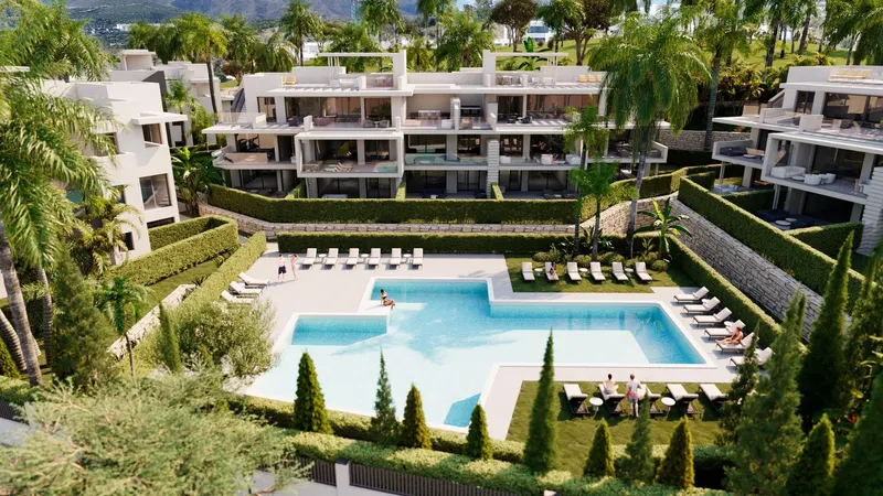Moderno Residencial en Estepona: Amplios apartamentos con soleadas terrazas
