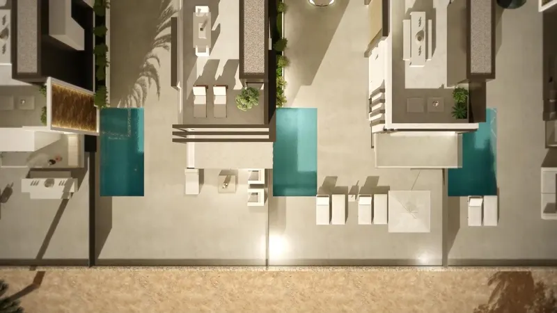 Villas de lujo de nueva construcción en primera línea de playa en Puerto de Mazarrón
