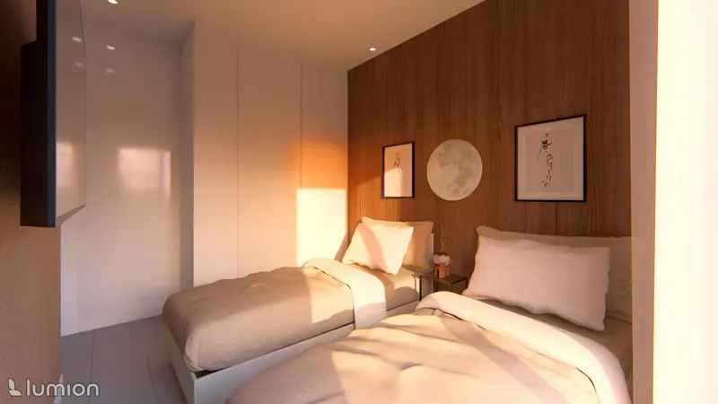 Modernas villas adosadas con piscina privada cerca del mar en Santiago de la Ribera