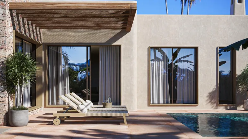 Villa de nueva construcción estilo Ibiza con características de lujo en Jávea