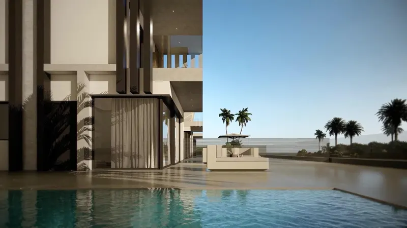 Villas de lujo de nueva construcción en primera línea de playa en Puerto de Mazarrón