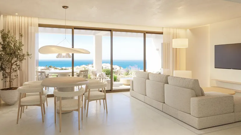 Vistas panorámicas al mar Mediterráneo en resort en primera línea de playa