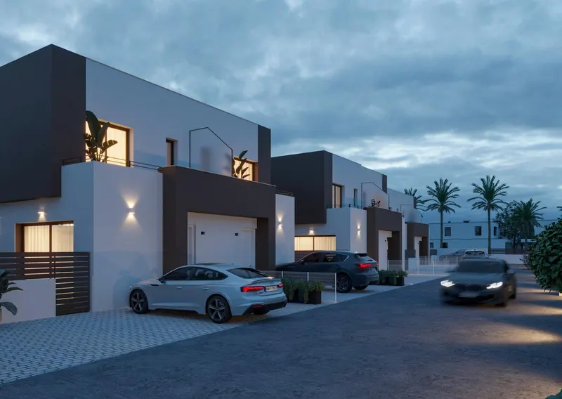 New Semi-Detached Villas by the Sea in La Marina - El Pinet Beach
