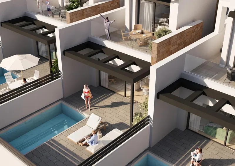 Nuevas viviendas de estilo escandinavo en Aguas Nuevas, Torrevieja