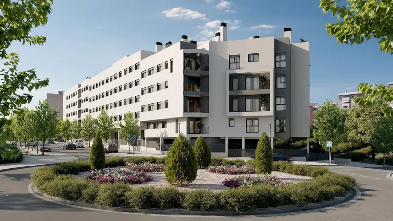Newly built residential development in Alicante, with open views of the city.