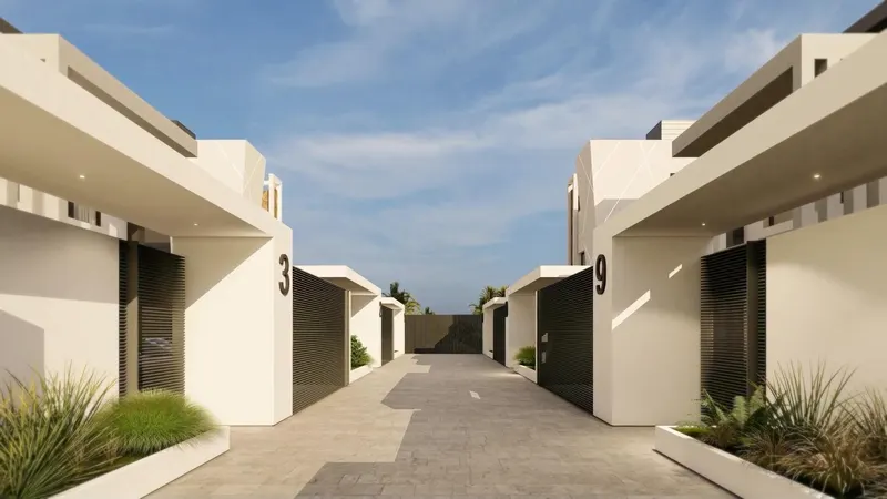 Villas de lujo de nueva construcción en primera línea de playa en Puerto de Mazarrón