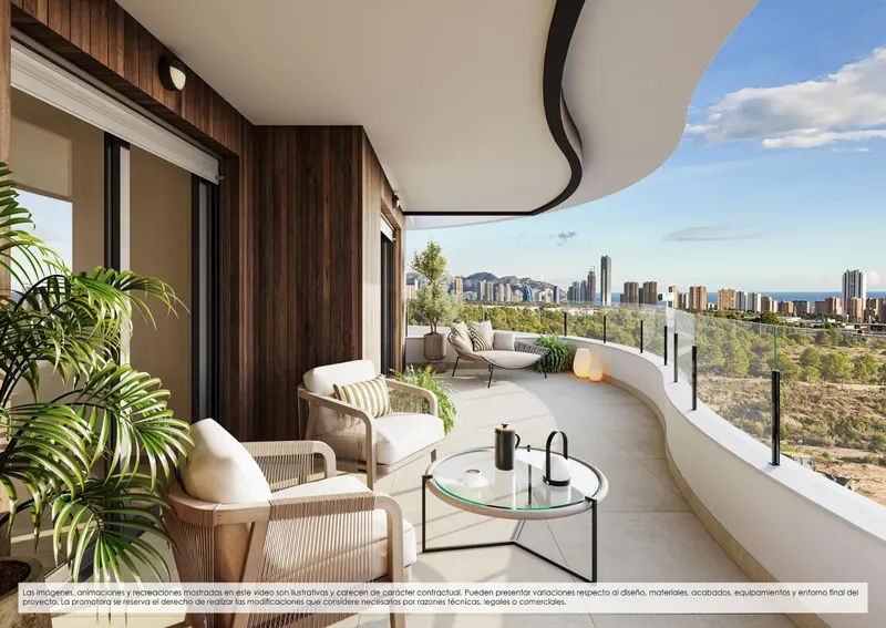 Apartamentos de nueva construcción en venta en Finestrat con vistas al mar y servicios al estilo de un complejo turístico
