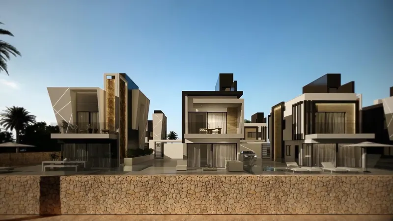 Villas de lujo de nueva construcción en primera línea de playa en Puerto de Mazarrón
