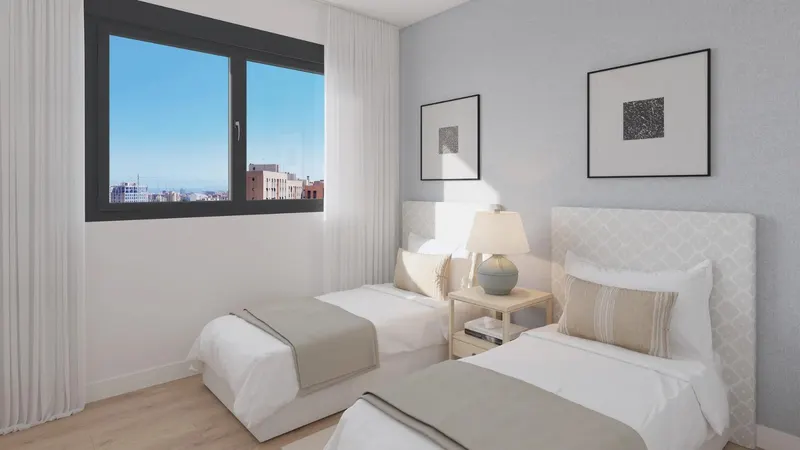 Newly built residential development in Alicante, with open views of the city.