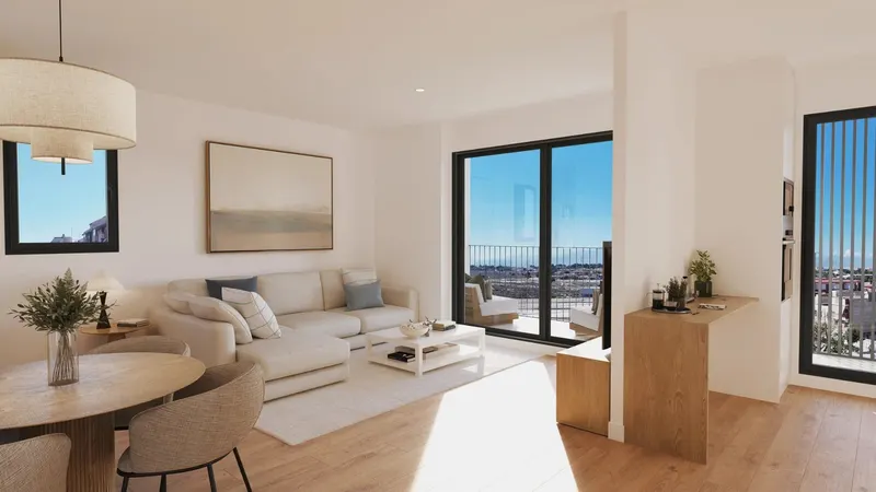 Newly built residential development in Alicante, with open views of the city.