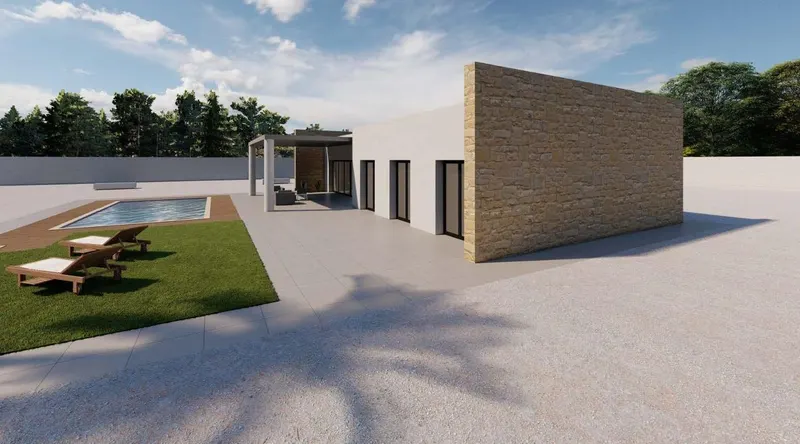 Moderna villa de nueva construcción en una gran parcela rústica cerca de Pinoso