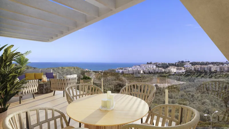 FLATS WITH SEA OR GOLF COURSE VIEWS ON THE COSTA DEL SOL