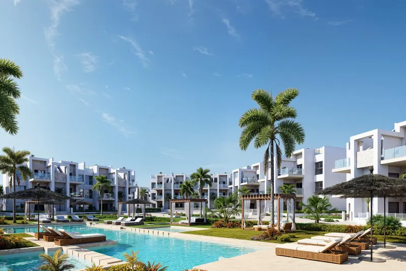 Nowe apartamenty w ośrodku wypoczynkowym La Serena Golf-Los Alcazares w pobliżu plaży