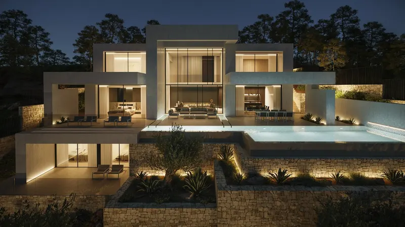 Villa de lujo de nueva construcción con vistas al mar cerca de la playa de Granadella, en Jávea