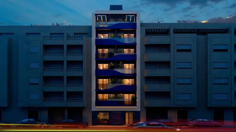 Apartamenty w nowym budownictwie 200 metrów od morza w Torrevieja