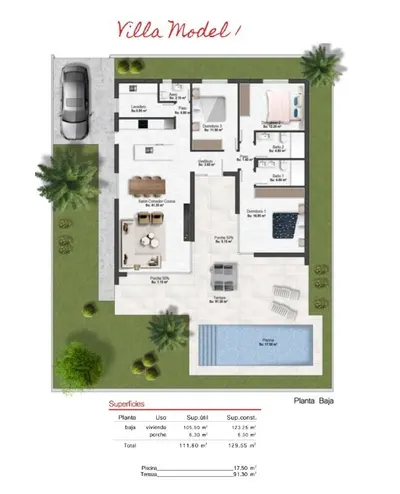 Nowe wille w Altaona Golf Resort w Murcji z prywatnym basenem i widokiem na góry