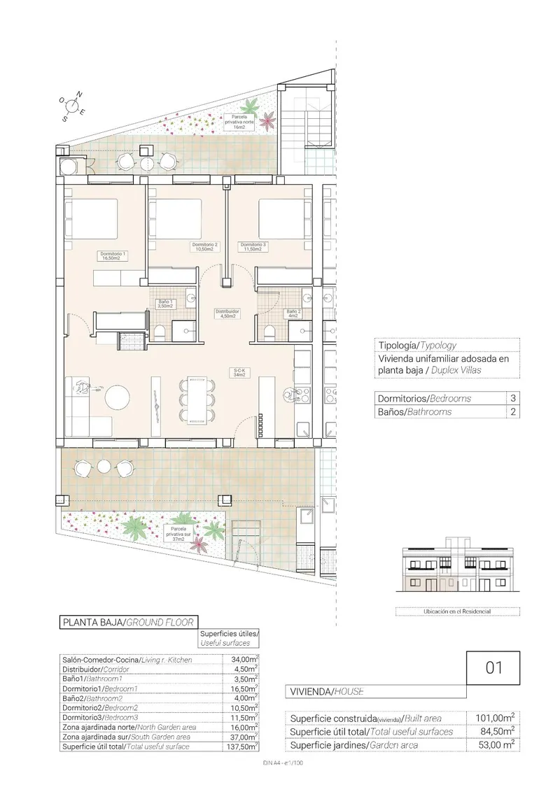 BUNGALOWS DE OBRA NUEVA EN HONDON DE LAS NIEVES