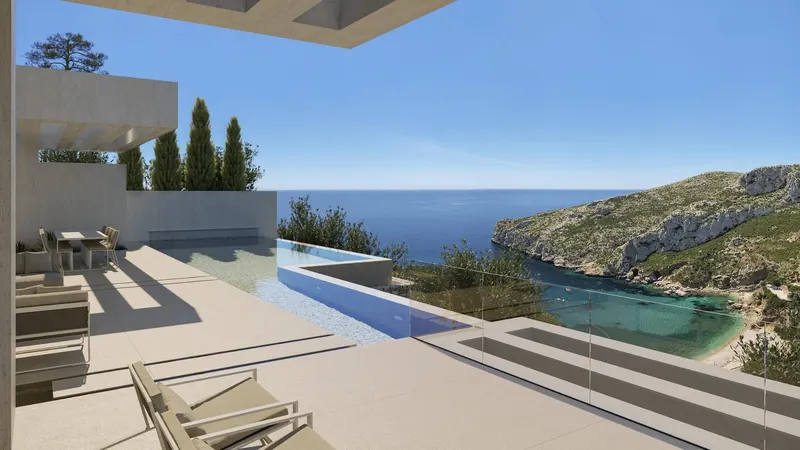 Villa de lujo de nueva construcción con vistas al mar cerca de la playa de Granadella, en Jávea