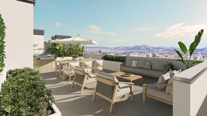 Residencial de nueva construcción en San Agustín, Alicante, con impresionantes vistas a la ciudad