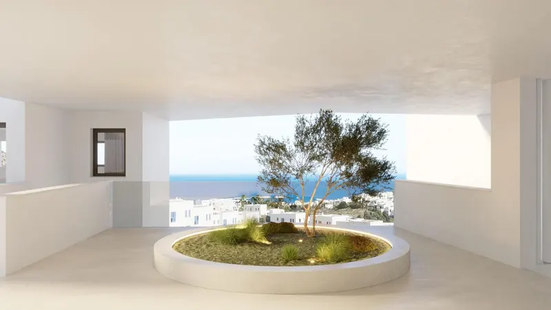 Vistas panorámicas al mar Mediterráneo en resort en primera línea de playa