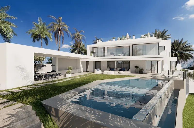 Vida de lujo en Cascada de Camoján, Marbella: Un refugio de privacidad y elegancia.
