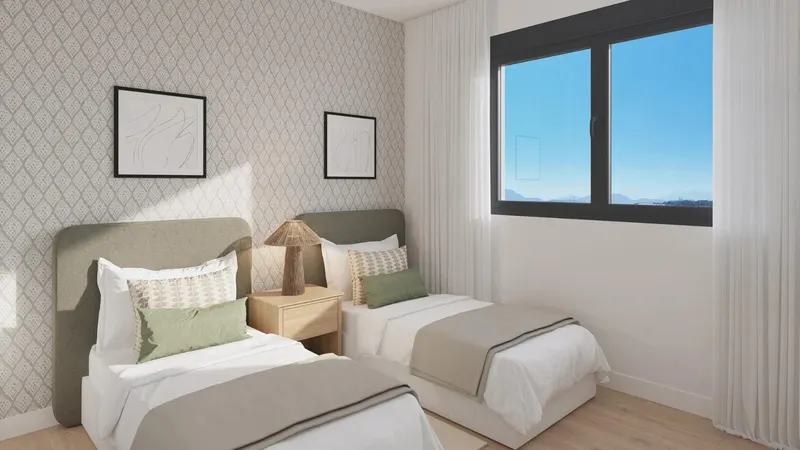 Newly built residential development in Alicante, with open views of the city.