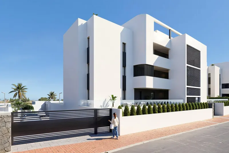 Apartamentos y villas de nueva construcción frente al campo de golf La Serena Golf en Los Alcázares