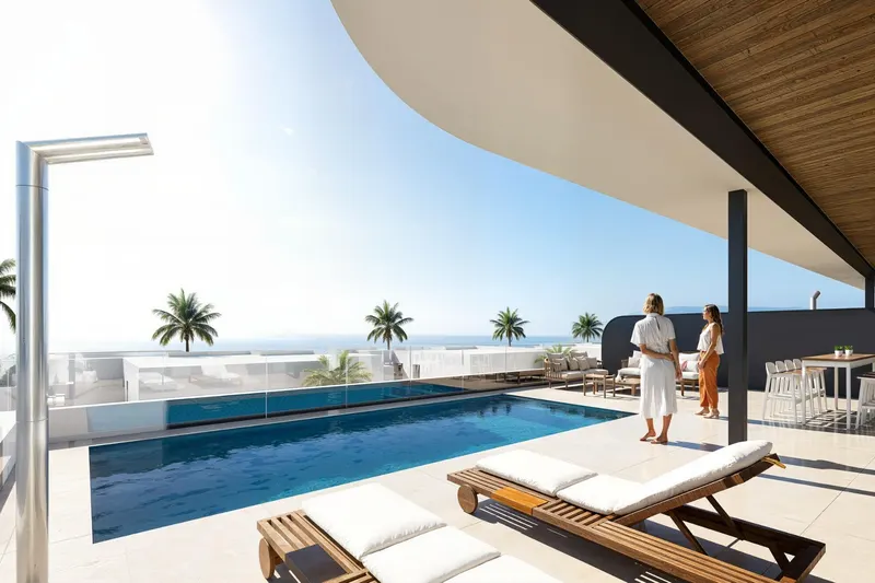 Apartamentos y villas de nueva construcción frente al campo de golf La Serena Golf en Los Alcázares