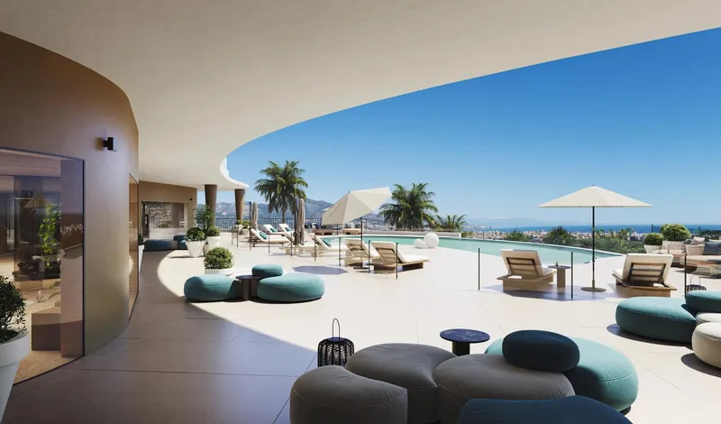 Apartamentos de lujo de nueva construcción en Cerrado del Águila Golf, Mijas, con vistas al mar y al campo de golf