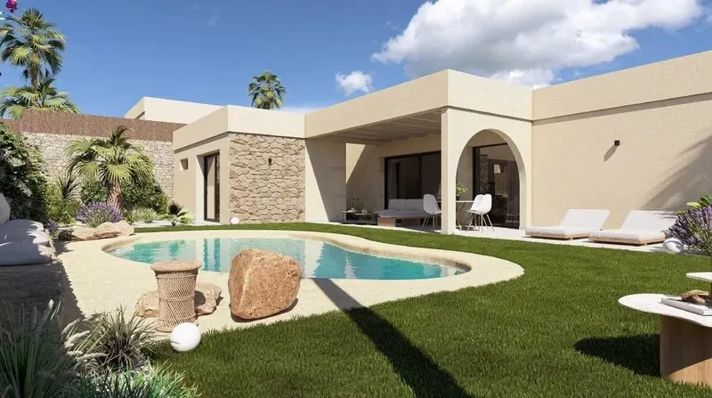 Villas contemporáneas de una sola planta en Altaona Golf Resort Murcia