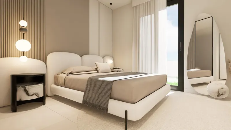 Nowe bungalowy z ogrodem lub solarium w pobliżu plaży w Pilar de la Horadada