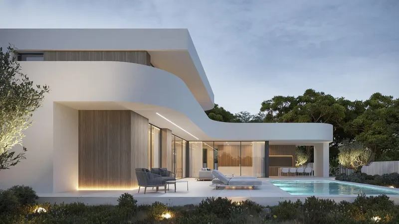 Lujosa casa moderna en el corazón de Moraira-Teulada: un refugio mediterráneo contemporáneo