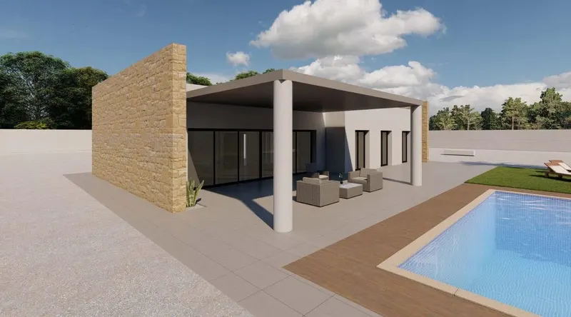 Moderna villa de nueva construcción en una gran parcela rústica cerca de Pinoso
