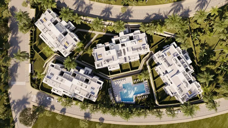 Moderno Residencial en Estepona: Amplios apartamentos con soleadas terrazas