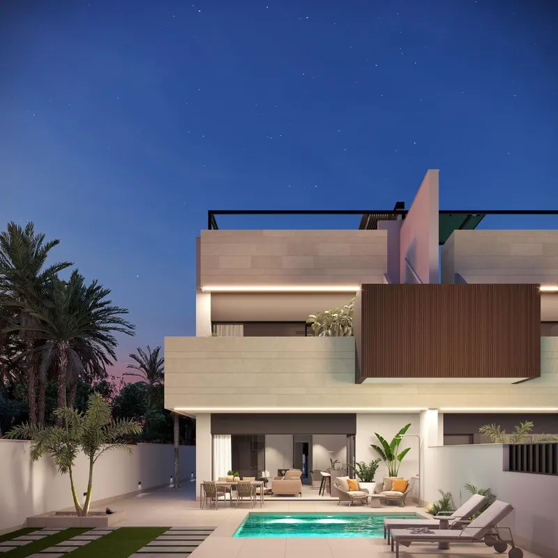 Promoción boutique de viviendas de nueva construcción con piscina privada en Pilar de la Horadada