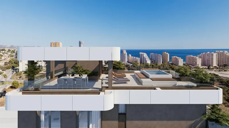 Luksusowe apartamenty z widokiem na morze w Calpe na Costa Blanca