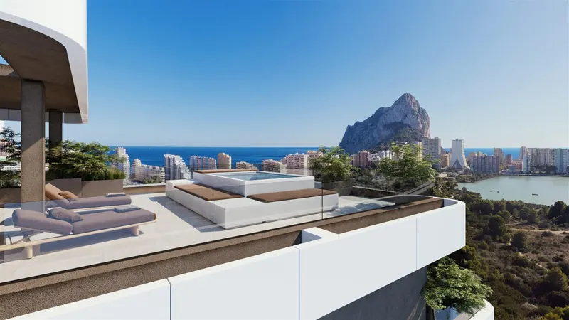 Luksusowe apartamenty z widokiem na morze w Calpe na Costa Blanca