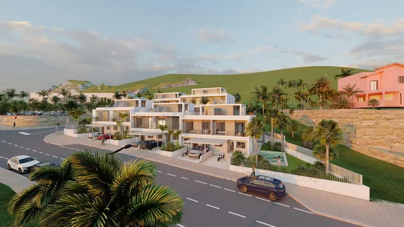 VILLAS ADOSADAS CON VISTAS AL MAR Y JUNTO AL CAMPO DE GOLF