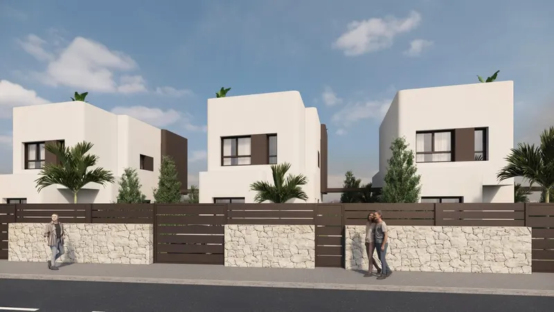 Villas de nueva construcción en primera línea de Lo Romero Golf