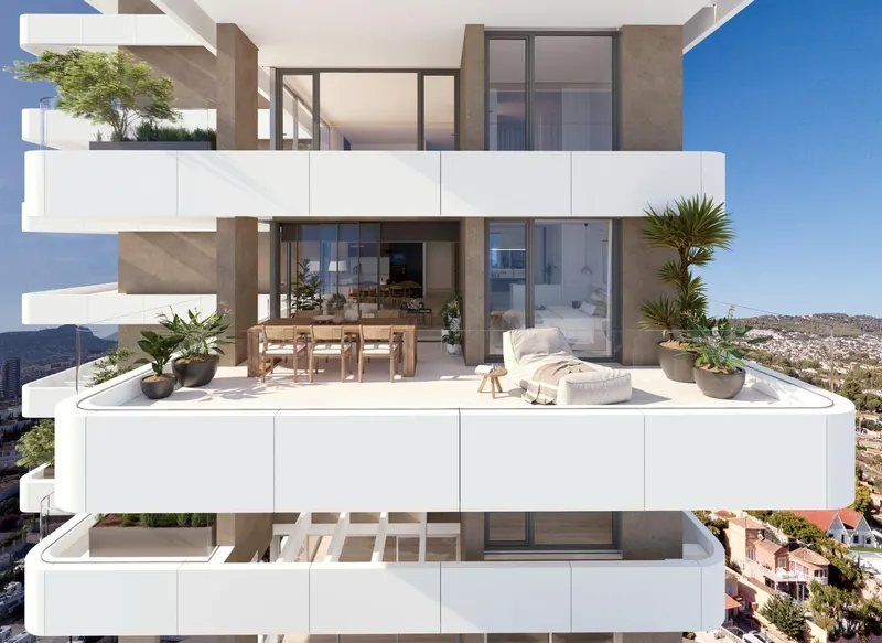 Luksusowe apartamenty z widokiem na morze w Calpe na Costa Blanca