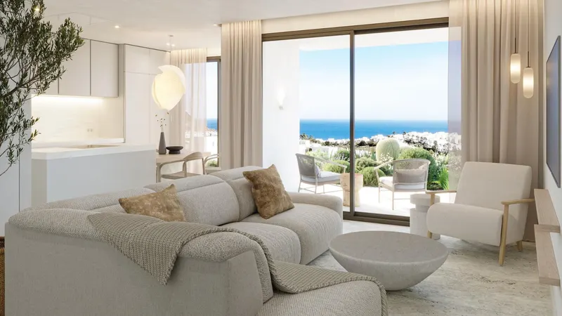 Vistas panorámicas al mar Mediterráneo en resort en primera línea de playa