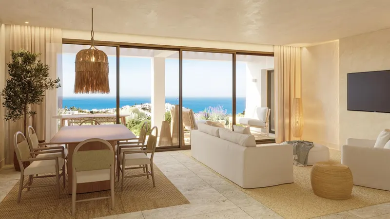 Vistas panorámicas al mar Mediterráneo en resort en primera línea de playa