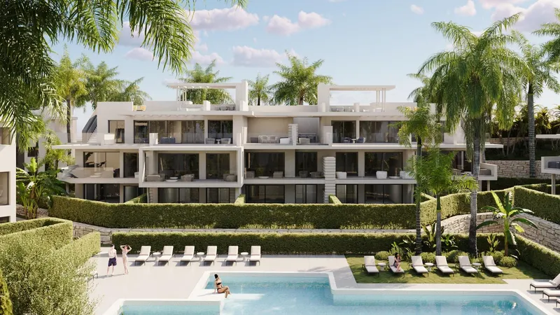 Moderno Residencial en Estepona: Amplios apartamentos con soleadas terrazas