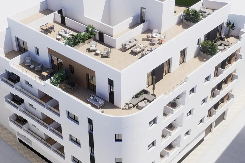 Apartamentos de nueva construcción en el centro de Torrevieja, cerca de Playa del Cura
