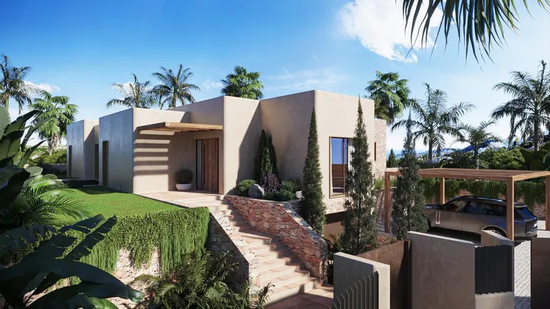 Villa de nueva construcción estilo Ibiza con características de lujo en Jávea