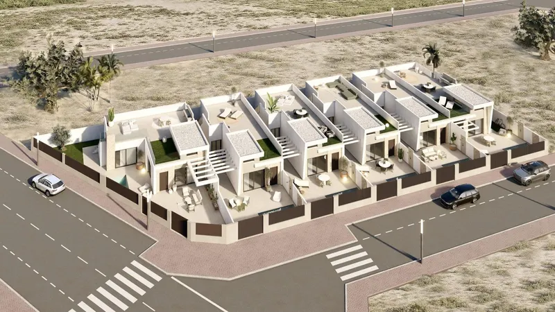 Exclusivas villas de nueva construcción con piscina privada cerca de la playa en Los Alcázares