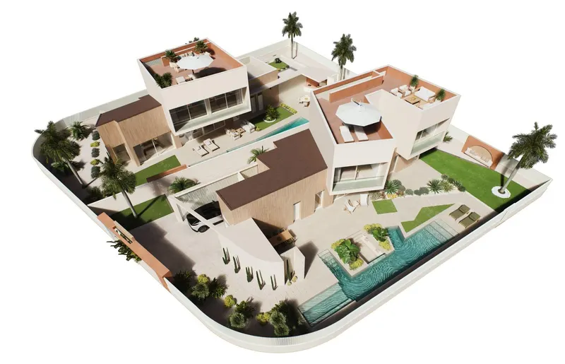 Villas de lujo de nueva construcción con vistas al mar en Dehesa de Campoamor, Costa Blanca Sur