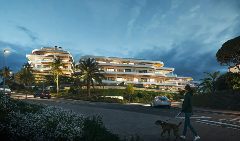 Apartamentos de lujo de nueva construcción en Cerrado del Águila Golf, Mijas, con vistas al mar y al campo de golf